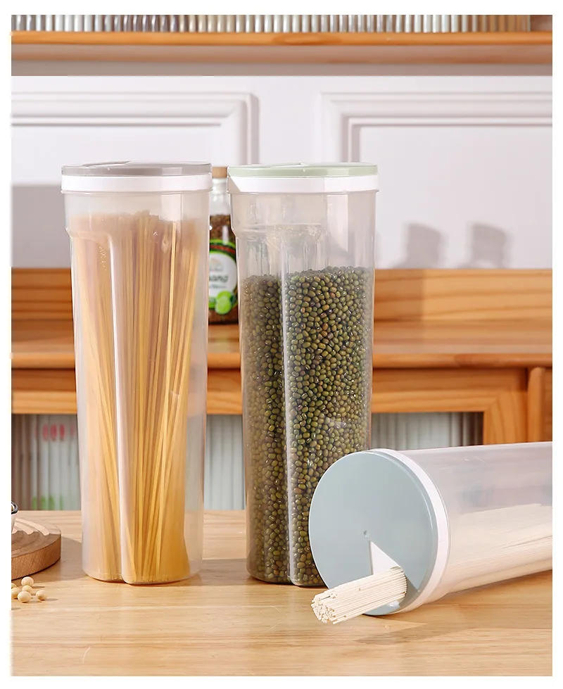 Description Picture 4 of itemNoodles Sealed Can Kitchen Accessories Food Grade Plastic Kitchen Storage & Organization Quantitative Divided Can Storage Box