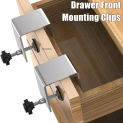 2pcs Drawer Front Installation Clamps, Stainless Steel Drawer Fixing Clips, Stable Furniture Woodworking Jig For Carpenter