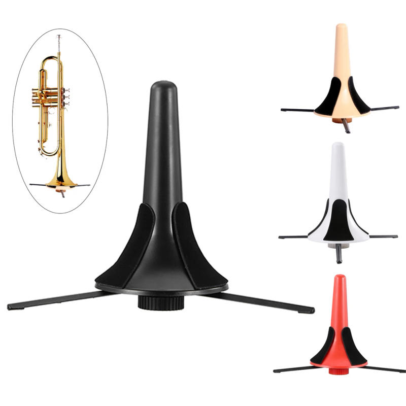 Description Picture 2 of itemPortable Trumpet Stand Foldable Tripod Holder Black/White/Yellow/Red Brass Leg Musical Instruments Accessories 17.5x10.5x10.5cm