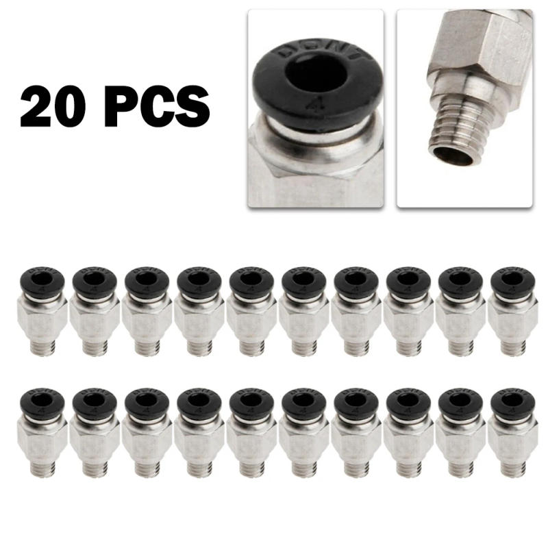 Description Picture 4 of item20pcs Pneumatic Connector Air Fitting PC4-M6 Aperture 4mm For 4mm PTFE Pipe Coupling Coupler For Hose Tube Connectors