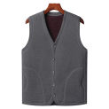 Men Warm Vest Men Fleece Vest Men's Fall Winter Single-breasted V Neck Plush Sleeveless Cardigan with Pockets Casual for Men