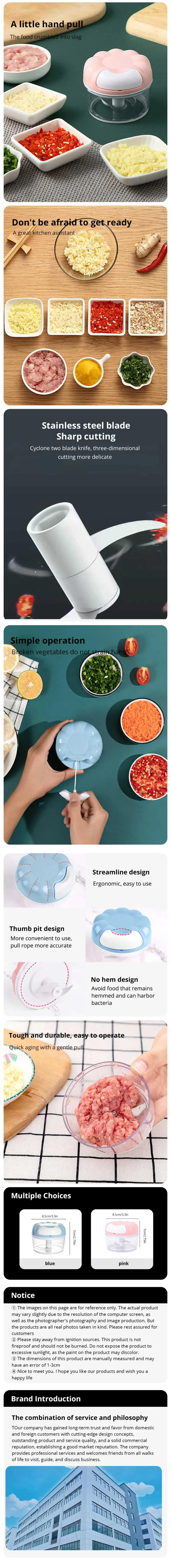 Description Picture 2 of item1Pc New Pink Kitchen Mini Home Mashed Potato Garlic Mash Manual Mixer Food Garlic Press Special for Kitchen Cooking Machine