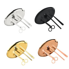 4Pcs Candle Accessories Wick Dipper Cutter Kit Sturdy Exquisite with Tray