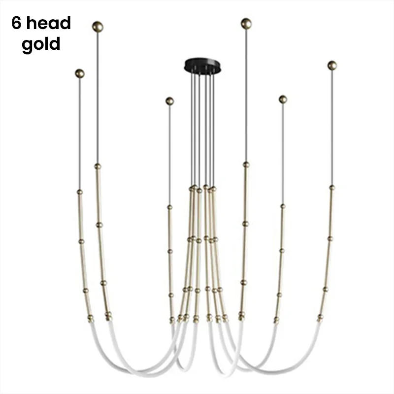 Description Picture 3 of itemNordic Modern  Art Line Led Pendant Lights Hanging Lamp for Dinning Room/Living Room Home Art Decoration Light Fixture