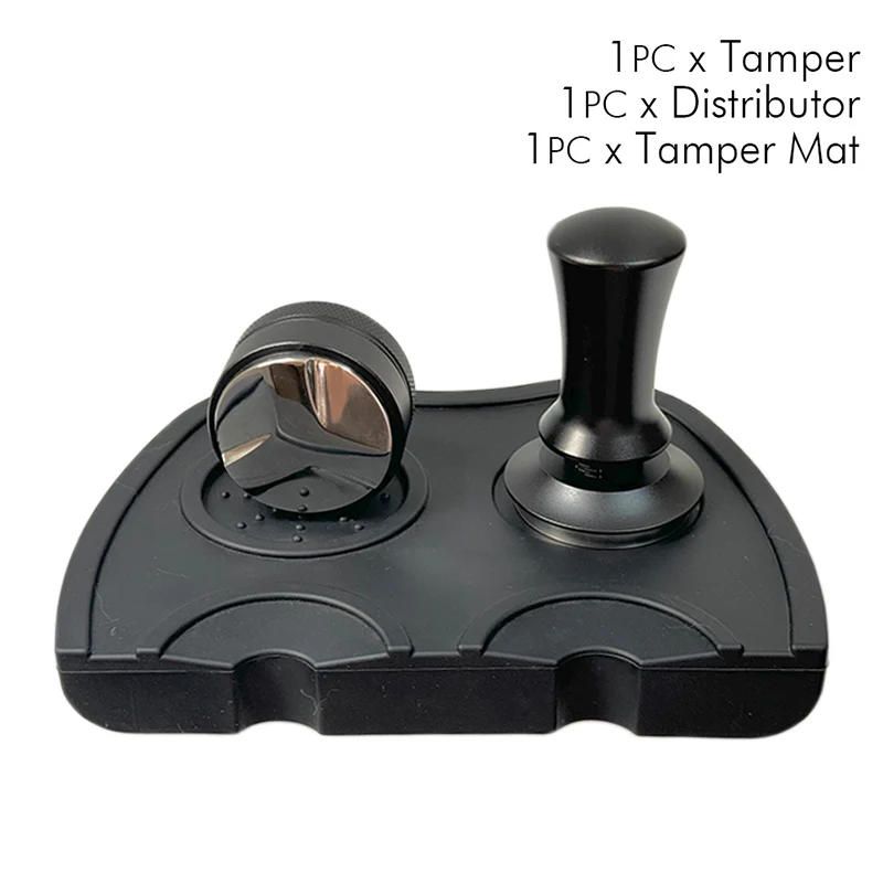 Description Picture 3 of item51mm 53mm 58mm Espresso Tamper Barista Coffee Tamper Kit Coffee Distributor and Coffee Tamper Mat Spring Stainless Steel Tampers