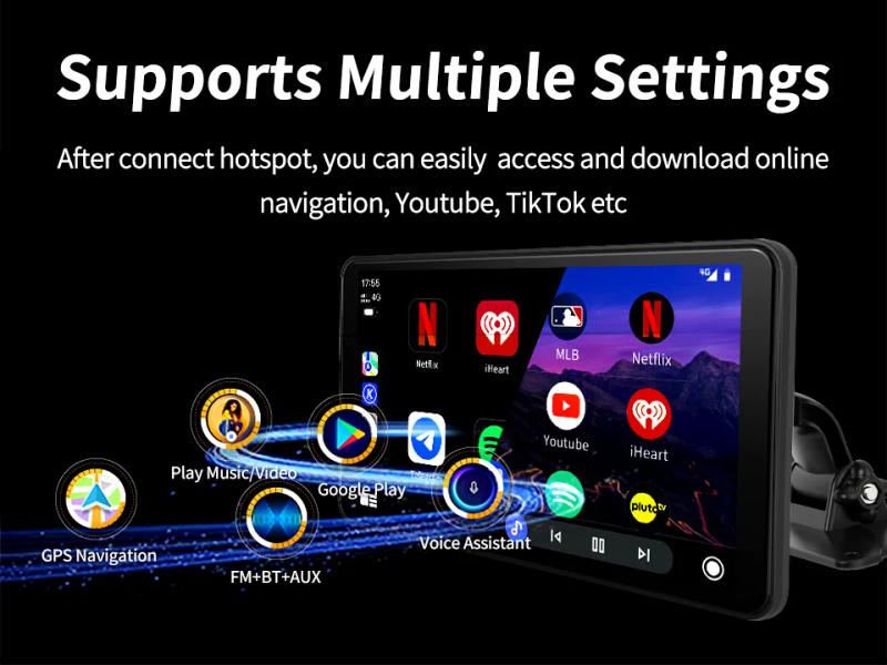 Description Picture 6 of itemImagebon 7 Inch E70 Android 13 Dash cam Wireless CarPlay & Android Auto Car DVR 5G WiFi Build In GPS Bluetooth Multimedia Player