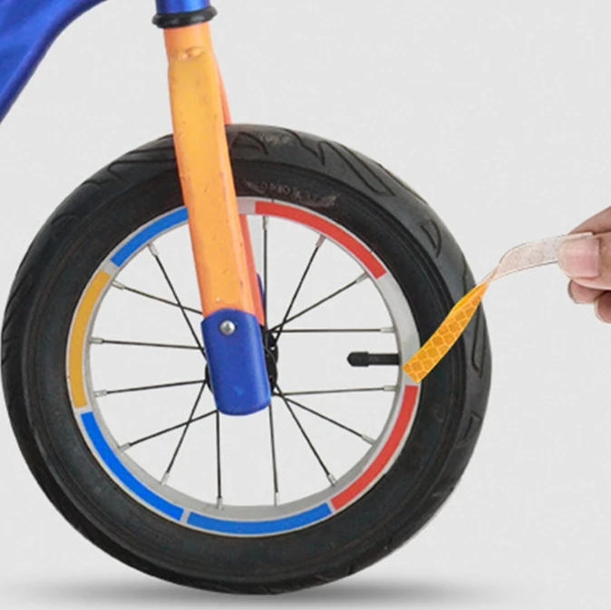 Description Picture 5 of itemColored Reflective Tire Sticker Kids Balance Bike Reflective Sticker Wheel Decal Bicycle Accessories