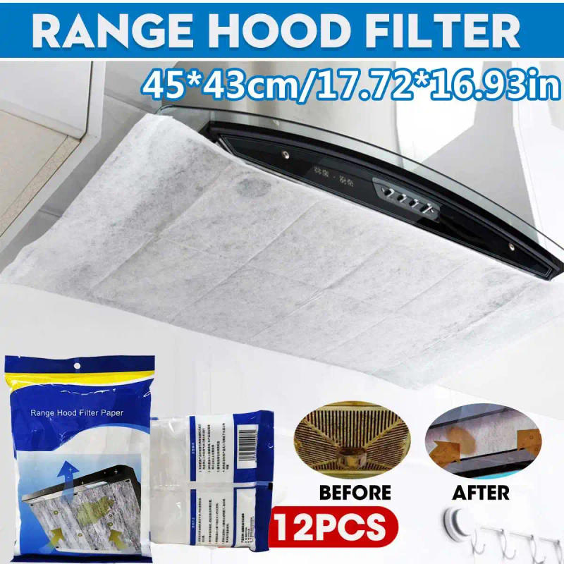 Description Picture 4 of item12pc/set 45*43CM Kitchen Oil Filter Paper Non-woven Absorbing Paper Anti Oil Cotton Cooker Hood Extractor Fan Protection Filter