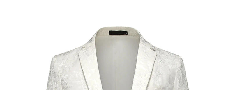 Description Picture 3 of itemNew Fashion Luxury Jacquard Weave Men's Blazer Jacket Handsome Wedding Gentleman Blazer Coats Party Suit