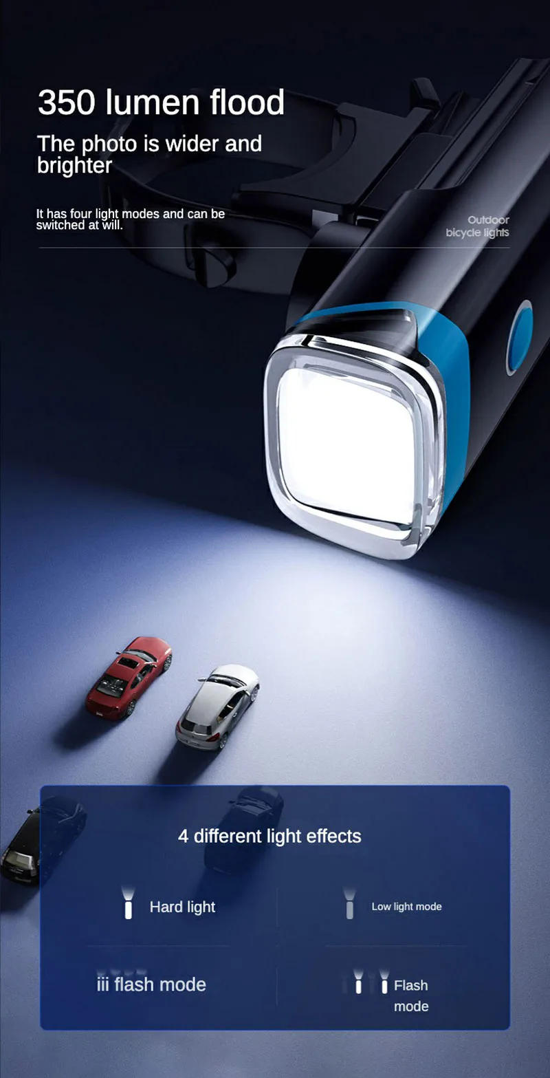 Description Picture 6 of itemBike Light Front Horn Light LED 120DB Electric Horn Bells USB Rechargeable Bicycle Lamp Lighting Cycling Bells Horn for Bicycle