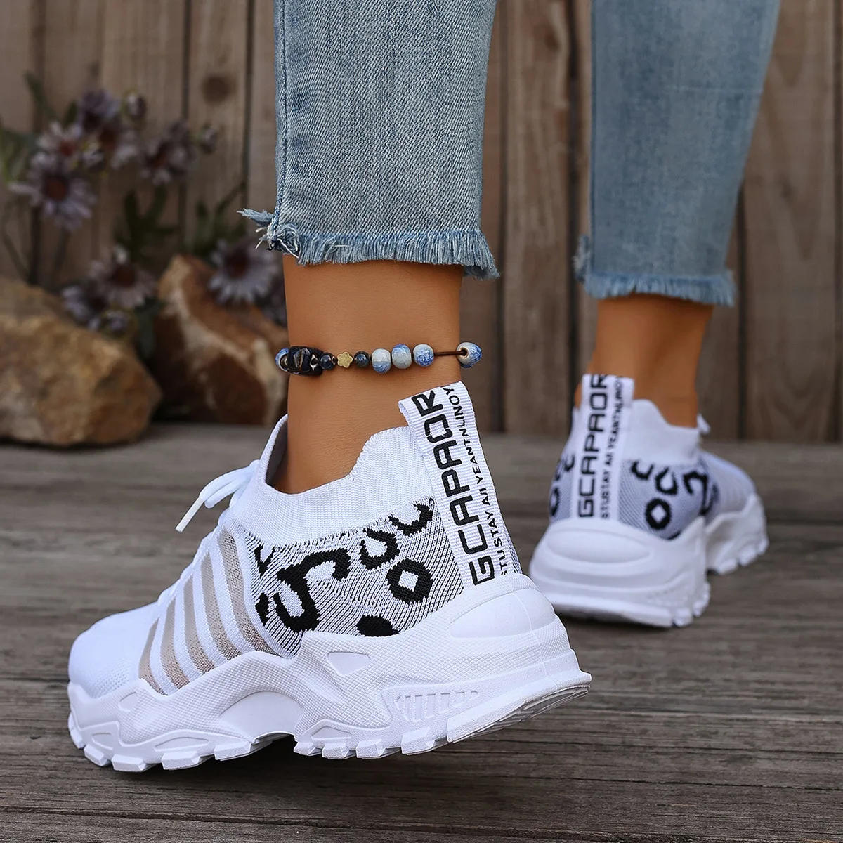 Description Picture 6 of itemSummer Women Casual Shoes High-quality Breathable Sports Shoes Thick Soled Ankle Boots Zapatillas De Mujer 2025 New White Shoes