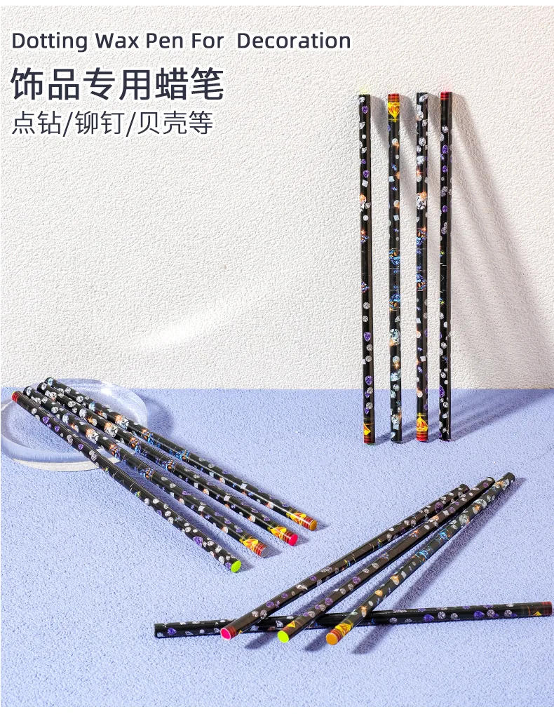 Description Picture 4 of itemNail Dotting Pen Picking Rhinestones Gems Drill Crystal Wax Pencil Diamond Picker Nail Art Decoration Tool Nail Art Tools