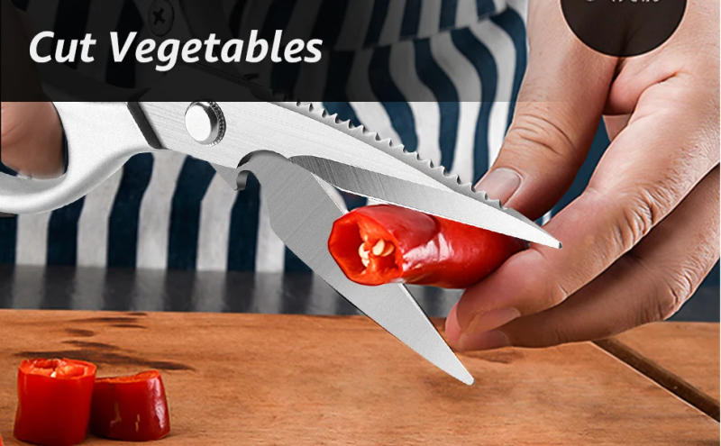 Description Picture 5 of itemKitchen Accessories Scissors Stainless Steal Sharp Multi Function Tool Food Scissor For Chicken Vegetable Barbecue Meat Fish