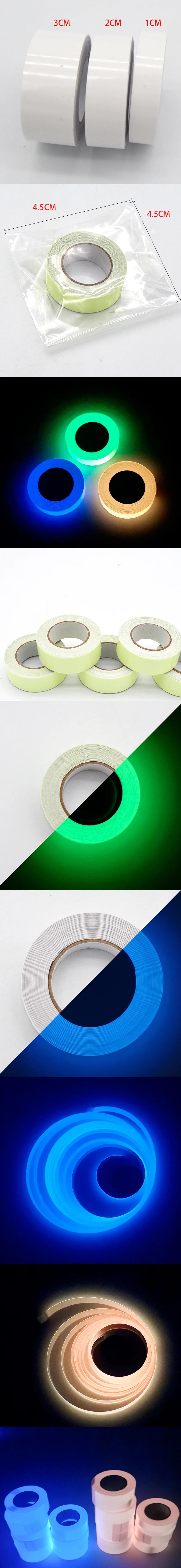 Description Picture 2 of item1 Roll Fluorescent Self-Adhesive Glow-In-The-Dark Tape Light Strip Fire Channel Stage Decoration Safety Exit Warning Stickers