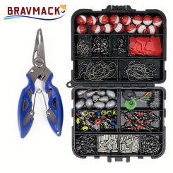 263pcs/box Fishing Accessories Set plus a pair of lure cutter spherical float treble hook offset hook egg snap leader swivel dro