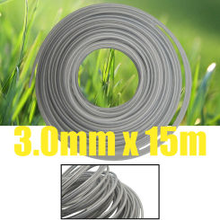 3mm*15m Steel Wire Nylon Grass Trimmer Line Round Brushcutter Trimmer Rope Lawn Mower Replacement Garden Back Yard Tools