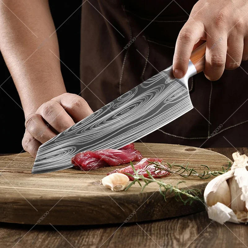 Description Picture 6 of itemStainless Steel Japanese Chef Knives Set Meat Fish Vegetables Chopping Meat Cleaver Butcher Knife Chinese Kitchen Knife