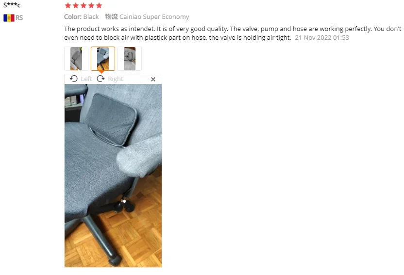 Description Picture 2 of itemInflatable Pillow Lumbar Support Cushion Portable Neck Shoulder Posture Correct Massage Orthopedic Design for Back Pain Relief