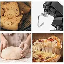 Description Picture 4 of itemMixer, 9.5 Qt , 6-Speed Tilt-Head Food Dough Mixer, Electric Kitchen Mixer with Dough Hook, Flat Beater & Wire Whisk,