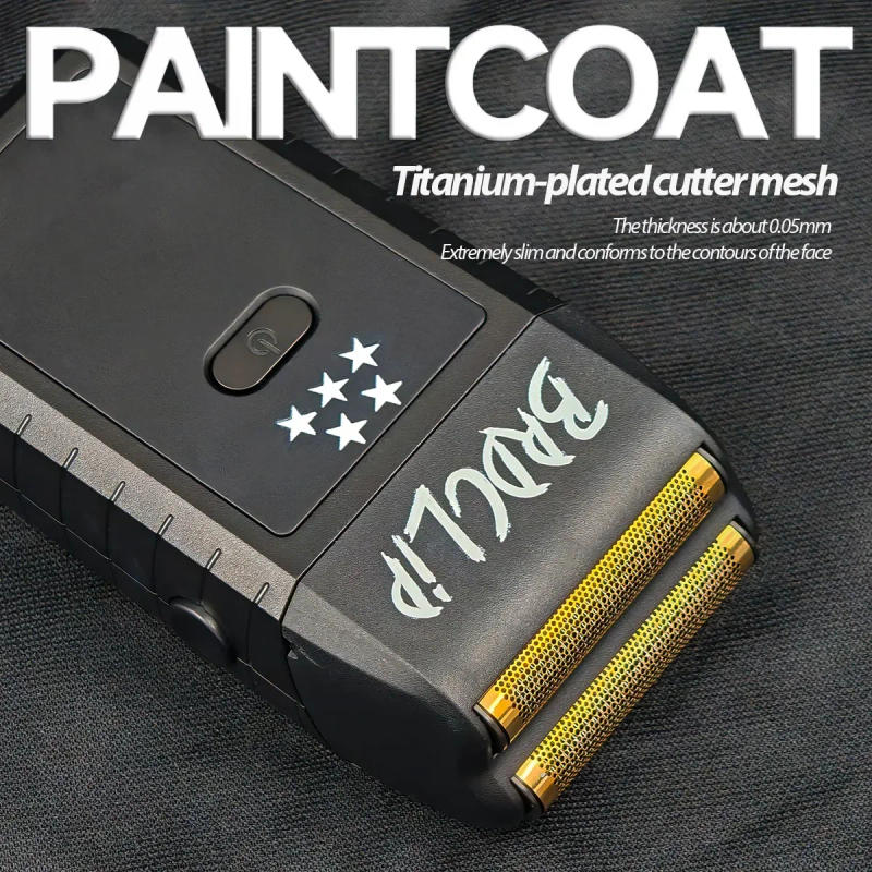 Description Picture 4 of item8500RPM Professional Reciprocating Shaver BRDCLIP BRD718 Two Speed LED Floating Electric Razor Beard Hair Trimmer for Man