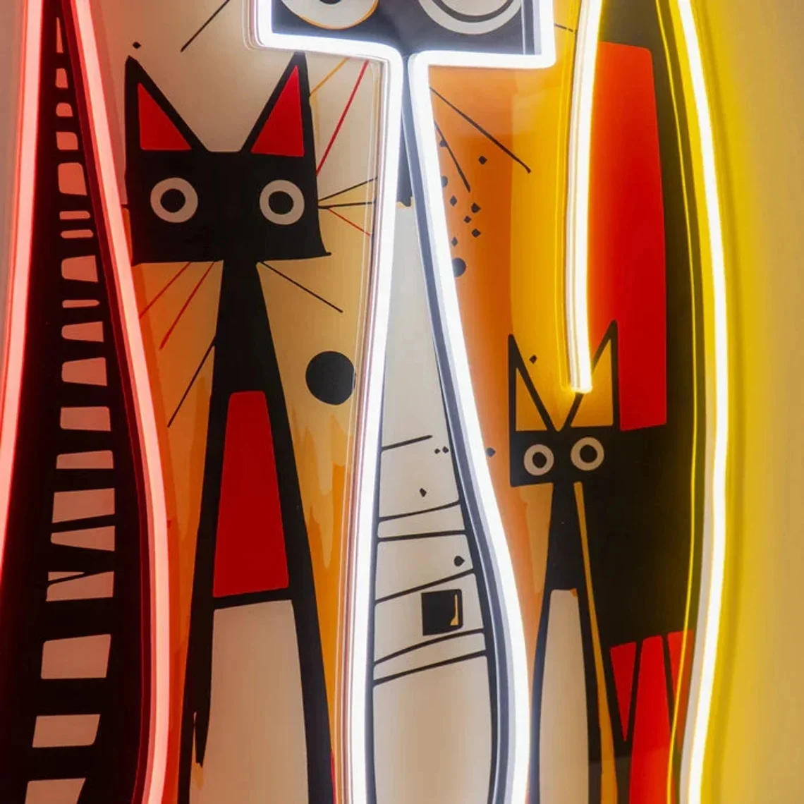 Description Picture 4 of itemCustom Personalized Picasso Animal Neon Led Light Sign for Couple and Cat Abstract Neon Home Decor House Wall Art Sign for Salon