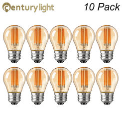 Vintage G45 Edison Led Light Bulb E27 4W 6W Filament Ball Lamp Warm White 2700K Amber Glass Dimmable Mini Globe Bulb For Pendant