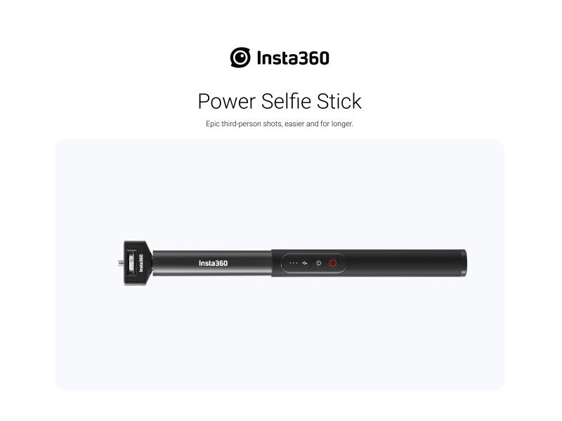 Description Picture 2 of itemInsta360 Power Selfie Stick Remote Control For Insta 360 X4 X3 / ONE X2 / RS / R Original Accessories