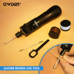 OWDEN Leather Sewing Awl Tool with Sewing Thread and Needle Shoemaker Tools Stitch Awl Tool Speedy Stitcher Leather Sewing Kit