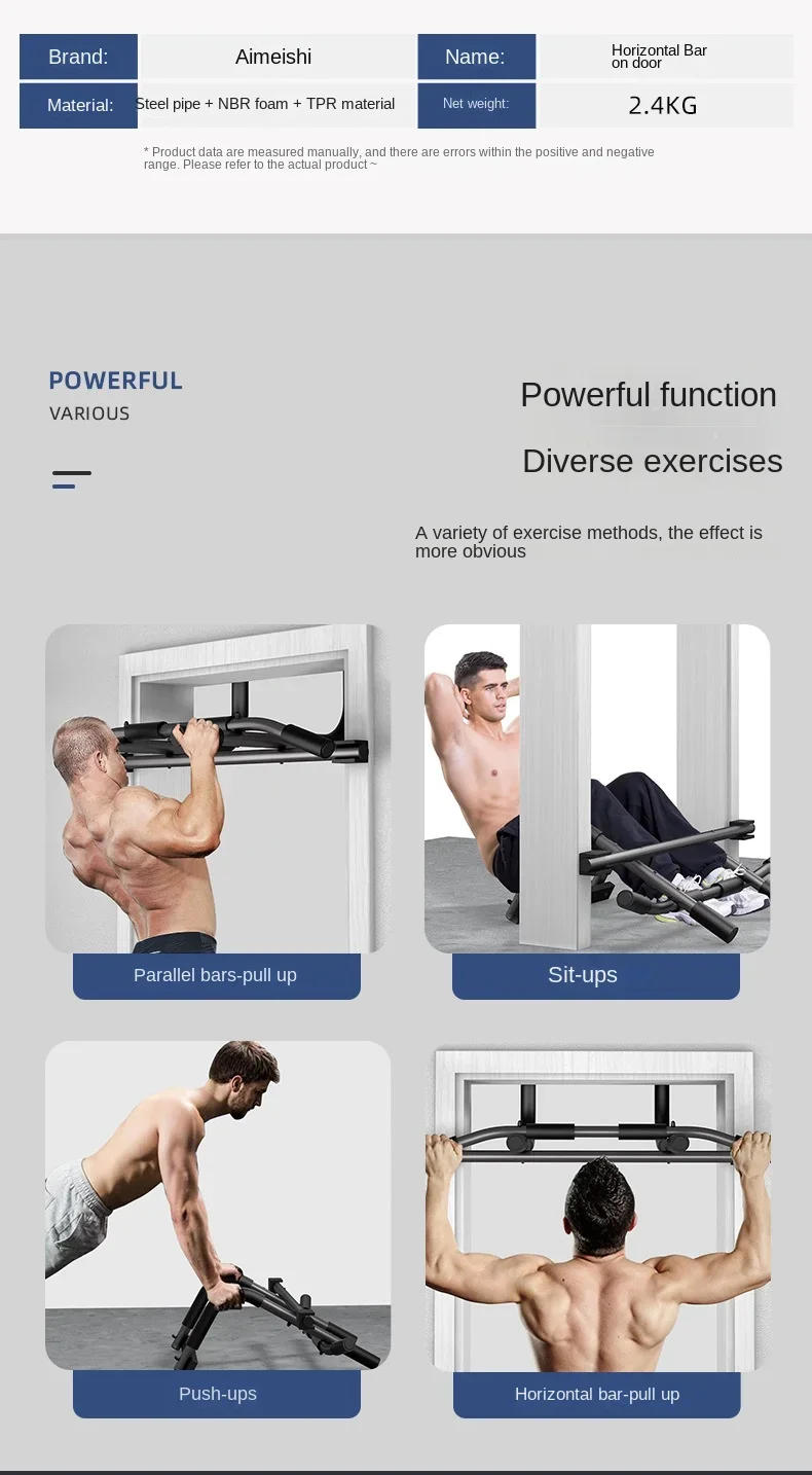 Description Picture 5 of itemMultifunctional Door on Single Parallel Bars Interior Door Wall Door Frame Single Parallel Bars Pull-up Home Fitness Equipment