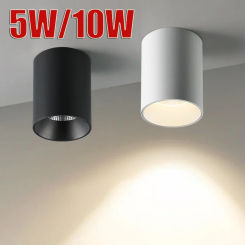 High quality Round Surface Mounted LED COB Downlights 5W 10W LED Ceiling Lamps Spot Light AC110/220V driverless Down Light