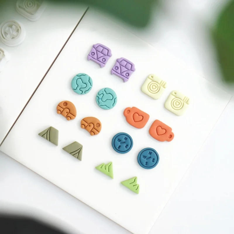 Description Picture 4 of item19mm Earring Polymer Clay Cutter Mountain/camera Travel Element Creative Styling Mold DIY Jewelry Cutting Soft Pottery Tool