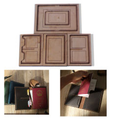 DIY leather craft passport bag die cutting knife mold metal hollowed steel blade punch tool folded size  14x10cm
