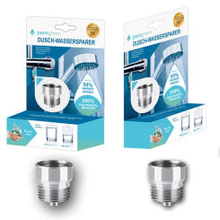 2 Pack Shower Water Flow Saver Adapter Bathroom Flow Limit Reducer Control for Valve Easy Installation without Tools