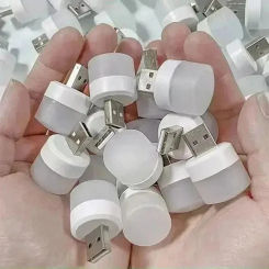 1-10PCS led Night Light  Night Light USB Plug Lamp Power Bank USB Charging Book Lights Round Reading Eye Protection Bedroom Lamp