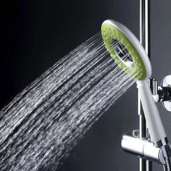BECOLA Chrome Pressure Bathroom Fashion Hand Shower  Green Hand Water-Saving Shower Nozzle