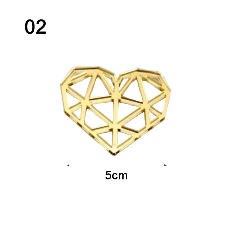 Description Picture 6 of item10Pcs Golden Heart Acrylic Cake Topper Valentine's Day Cupcake Decorations Anniversary Wedding Party Cake Toppers Kitchen Tools