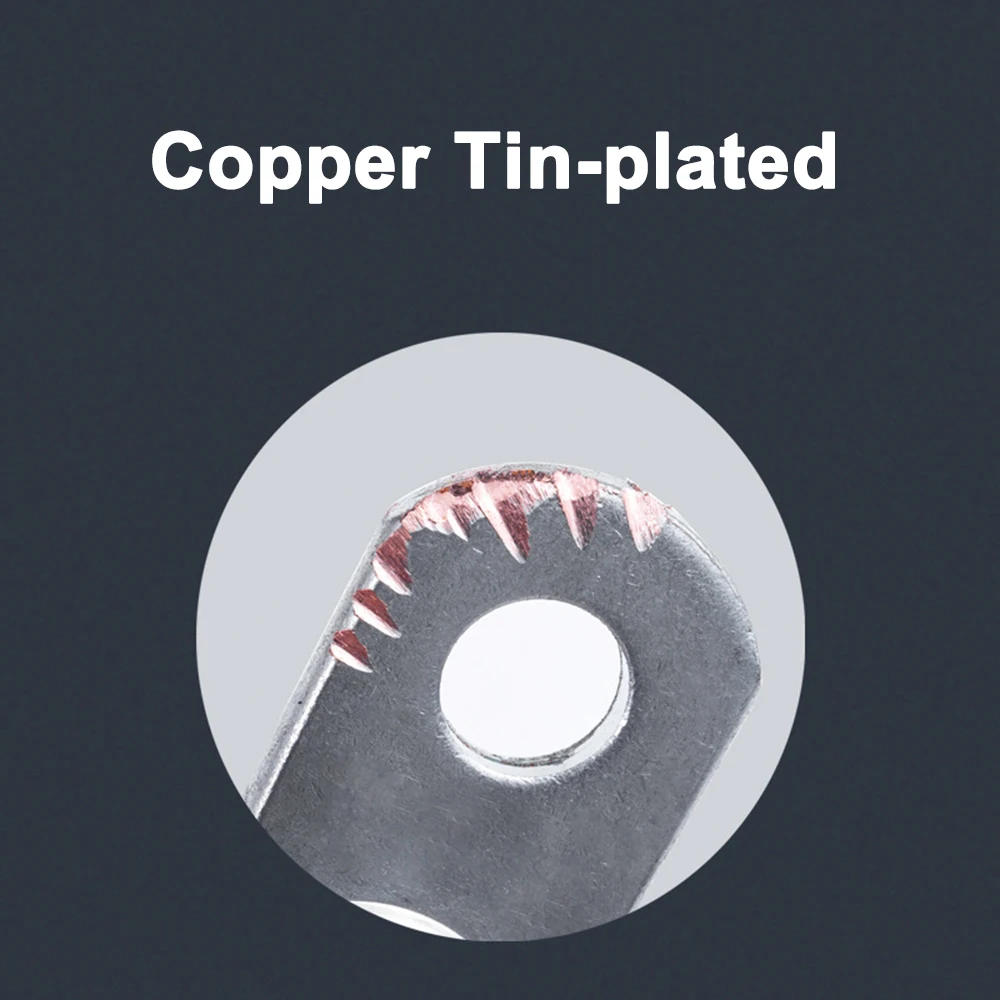 Description Picture 4 of item1/10PCS SC Terminal Lug Wire Connector Terminals Electric Cable Connector Ring Crimp Terminals Copper Tin-plated SC1.5-185 mm2