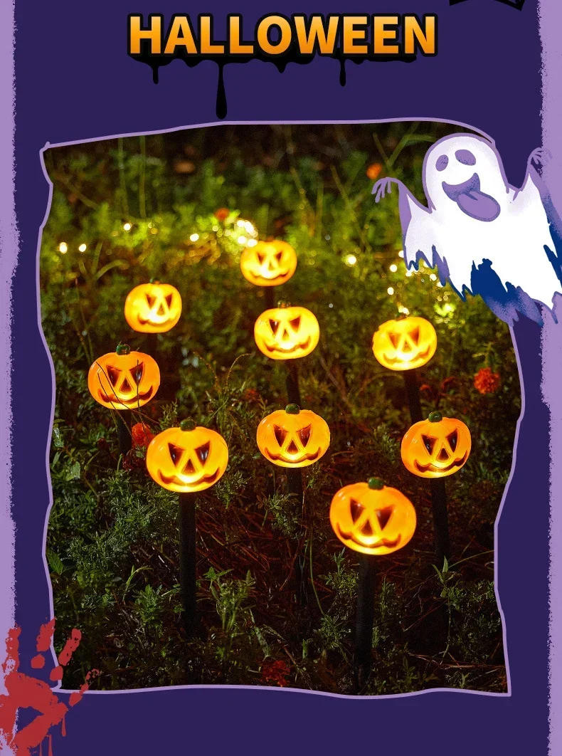 Description Picture 4 of itemOutdoor Solar Lights Pumpkin Light Halloween Decorative Light Waterproof Floor Mounted Lawn Garden Courtyard Landscape Lanterns