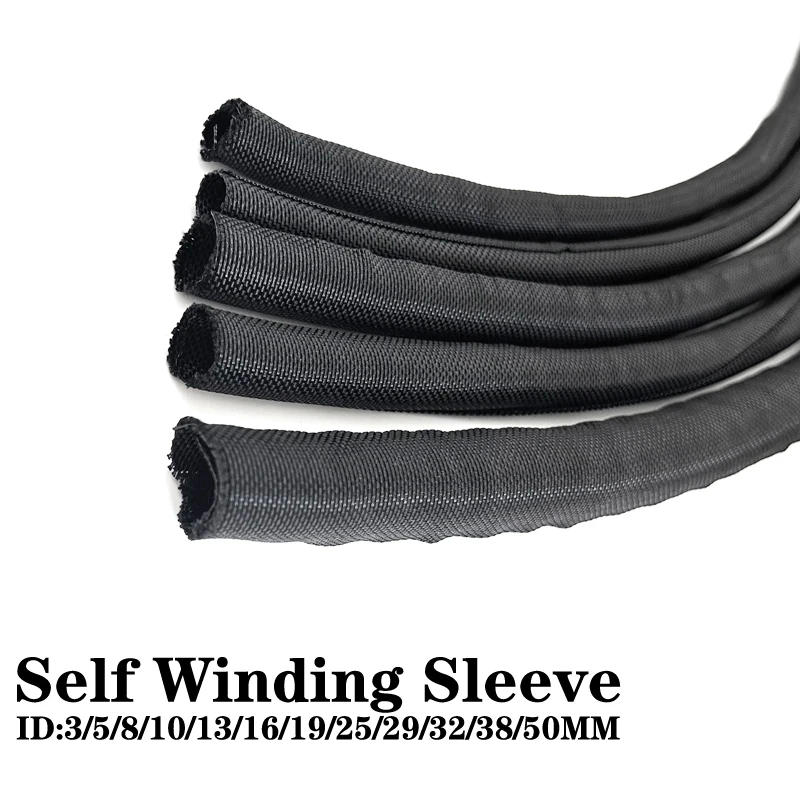 Description Picture 2 of item3/5/10M Self Closing PET Expandable Braided Sleeve Self-Closed Cable Organiser Insulated Wrap Self Close Sleeved Cable Protecter