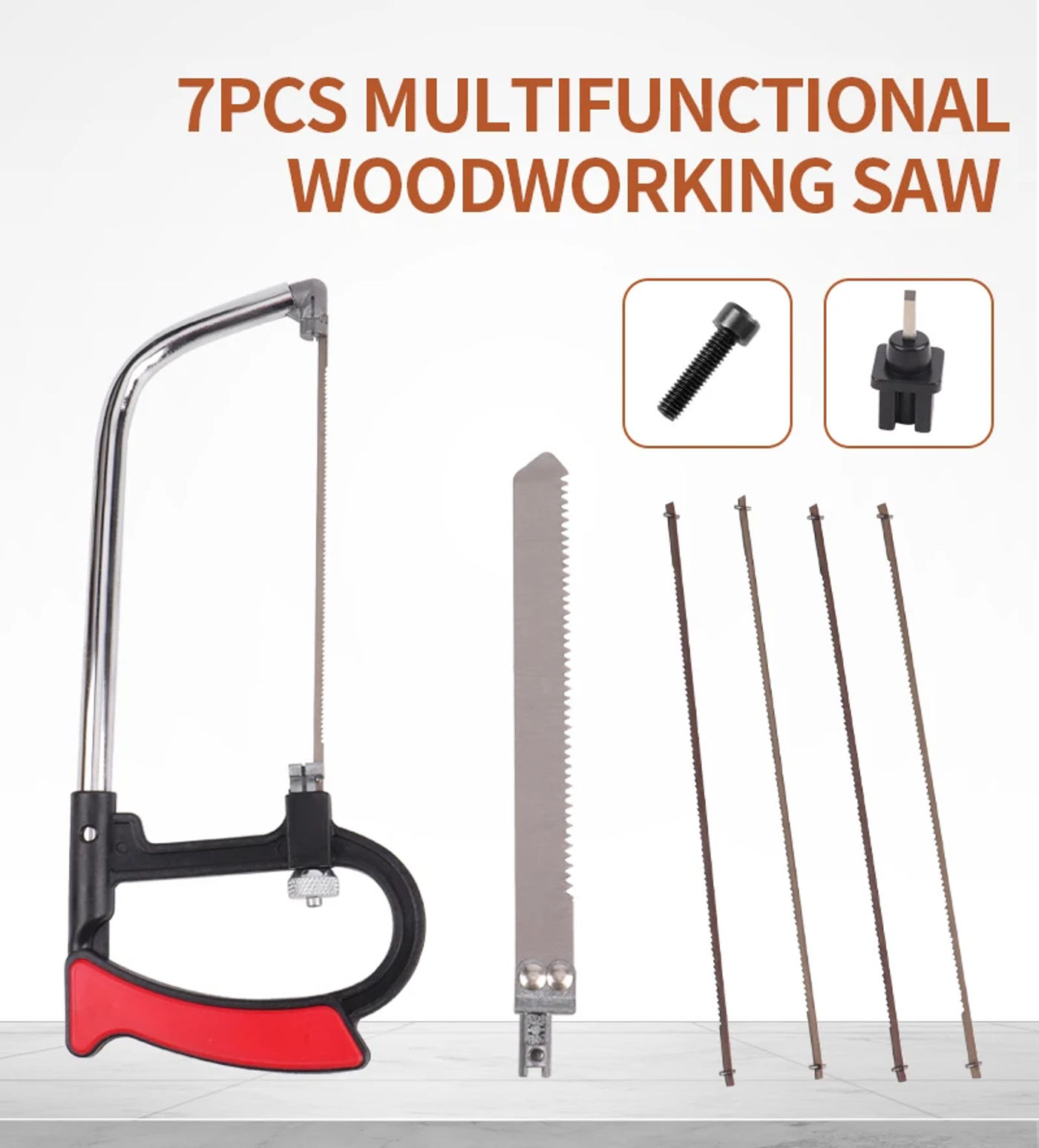 Description Picture 2 of item7PCS multifunction Mini saw multi-purpose small hack model woodworking line manual devil hand