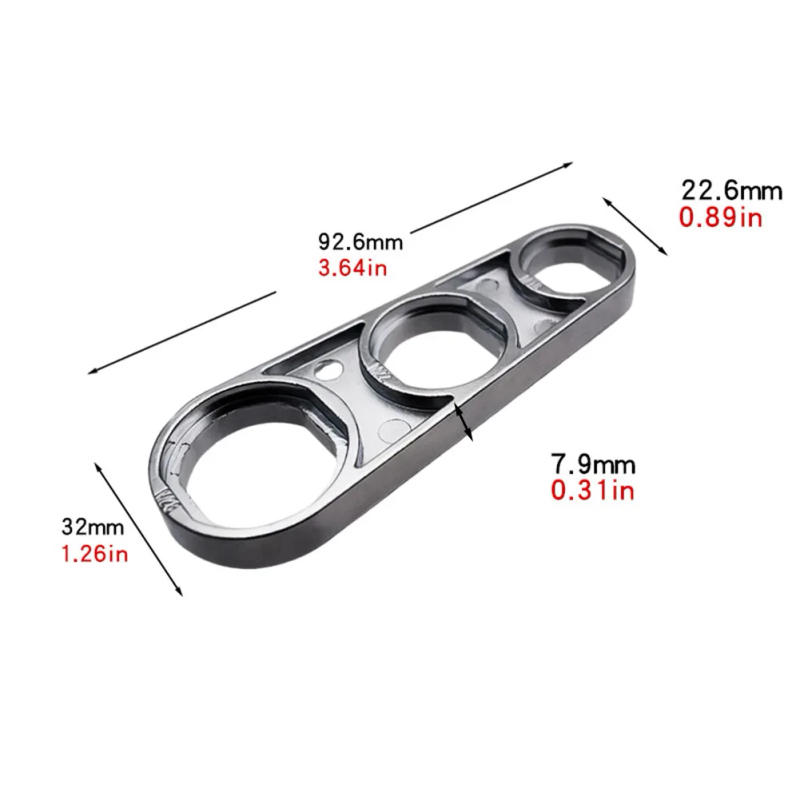 Description Picture 3 of item6in1 Wrench Faucet Aerator Disassembly Wrench Water Flows Adjusting Faucet Bubbler Wrench Plumber 92.6*32*22.6mm Wrench