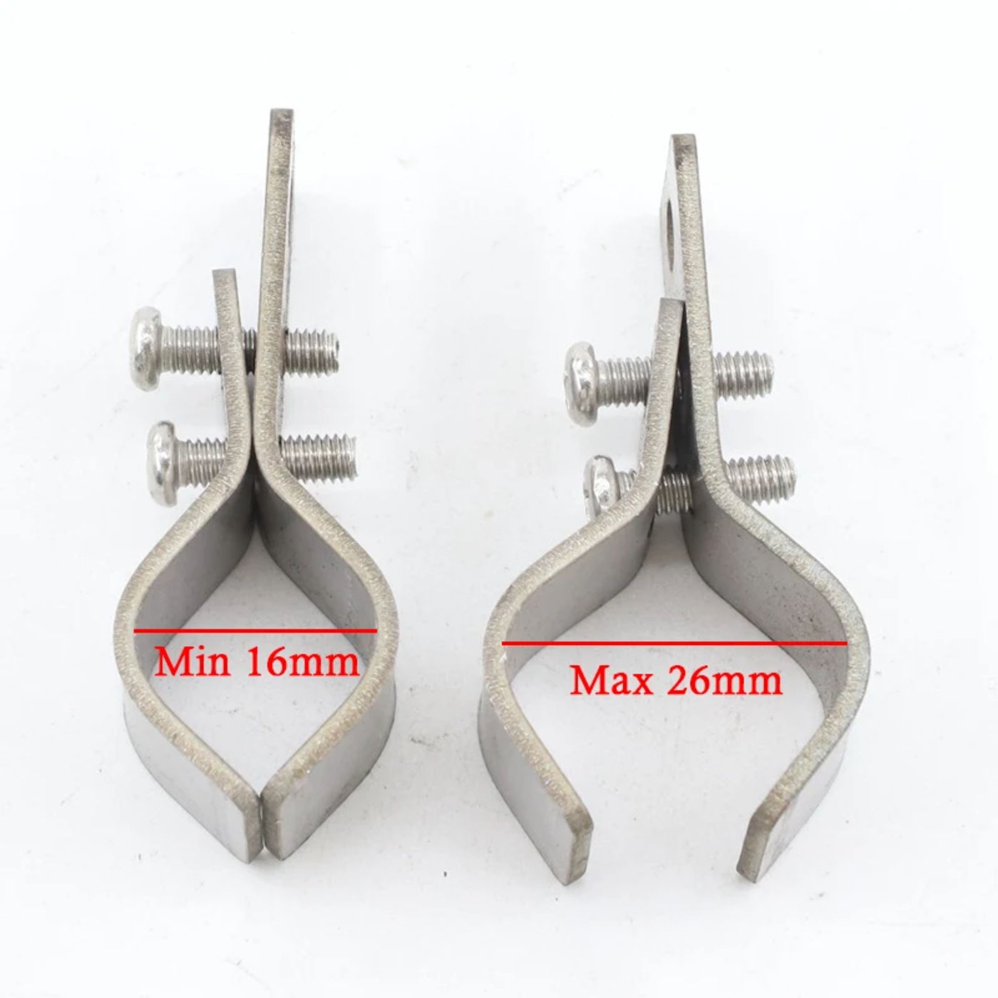 Description Picture 3 of item2~20Pcs/Lot SS304 Stainless Steel Pipe Clamp Wave Sunshade Nets Accessories Adjustable Fixed Pipe Clamps Sun Shade Net Parts