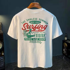 American Casual Short Sleeved T-shirt Men Women Summer High-end Quality Printed Half Sleeved Versatile Top 2025 New Clothing