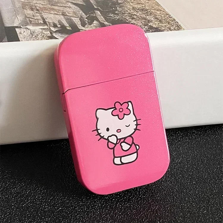 Description Picture 2 of itemCute Kitty Lighter Special for Ladies Windproof Pink Flame Cigarette Lighter Refillable Butane Gas Lighters Smoking Accessories