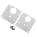 1/2/4pcs Hinge Repair Plate Kitchen Cabinet Door Hinges Mounting Plate with Screw Flat Fixing Brackets Furniture Hardware Tools