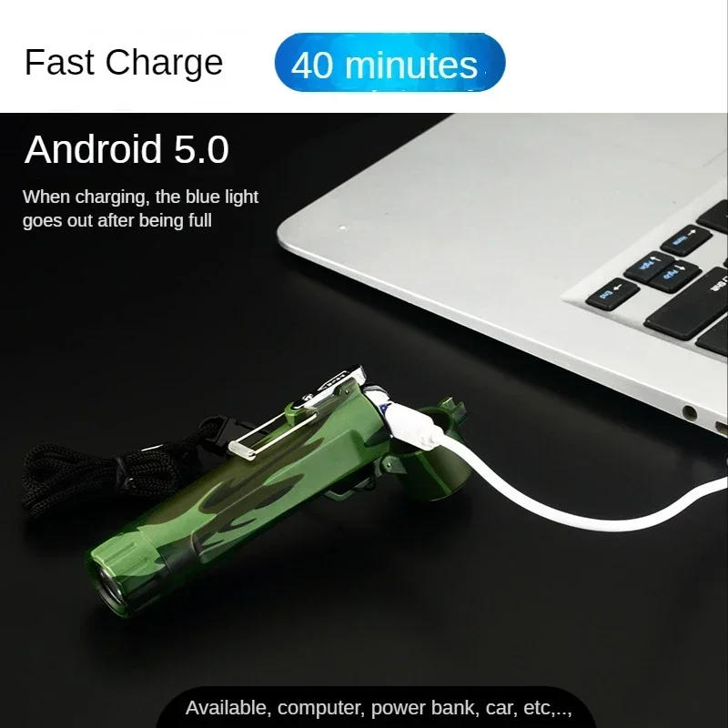 Description Picture 6 of item2025 New Outdoor Men Electronic Lighter Plasma Arc Electric Lighters USB Rechargeable Windproof Cigarette Lighter Smoking Gifts