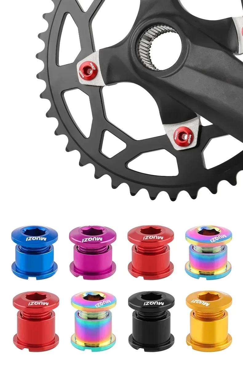 Description Picture 2 of itemNew 4/5PCS Chainring Bolts Single Double Chainring Screws Mountain Road MTB Bike Crank Bolts 6.5/8.5mm Cycling Accessories