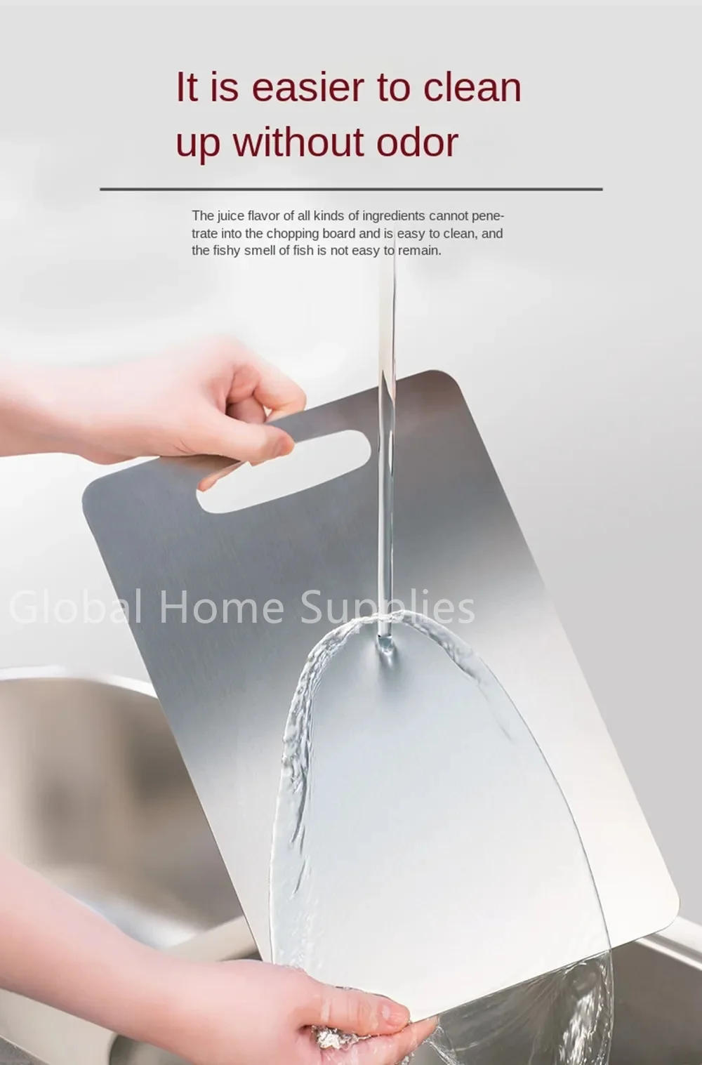 Description Picture 2 of itemKitchen Stainless Steel Cutting Board Vegetable Meat Cutting Board Chopping Block Kitchen Accessories Fruit Tool