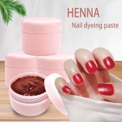 2 X Pure Natural Plant India Henna Cream DIY Nail Dyeing Red Nail Art Natural Colors luster 20g/bottle