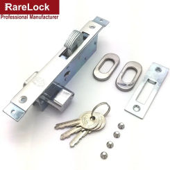 Sliding Door Lock with 3 keys for Bedroom Bathroom Accessory DIY Home Hardware Rarelock H